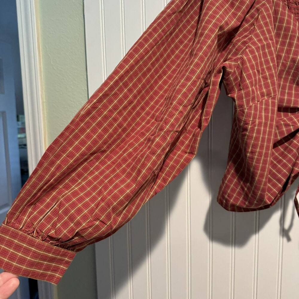 Levis Devin Red Plaid Cropped Top Plus Size 2X - Picture 4 of 7